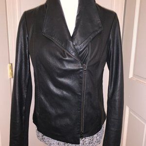 VINCE | Scuba Leather Jacket | Black | Size M